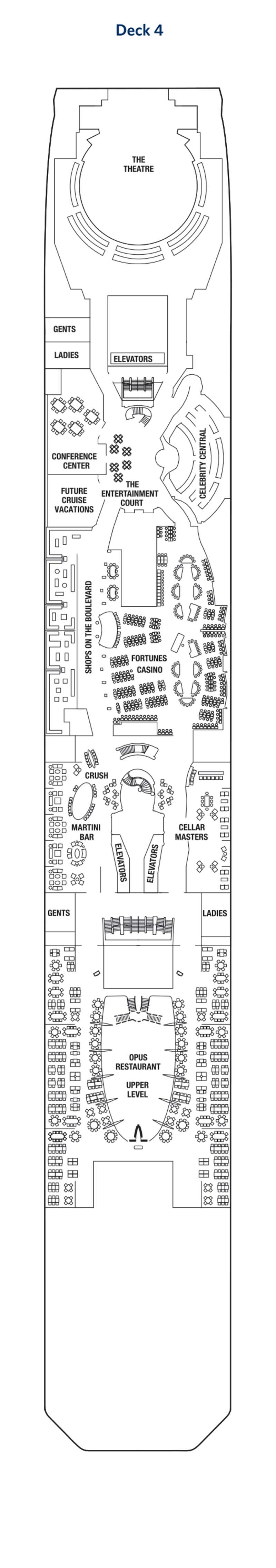Deck plan of Deck 4